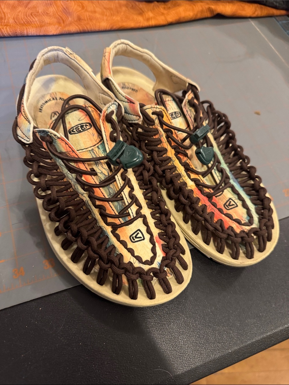 KEEN Brown Multi-Accent UNEEK Sandals